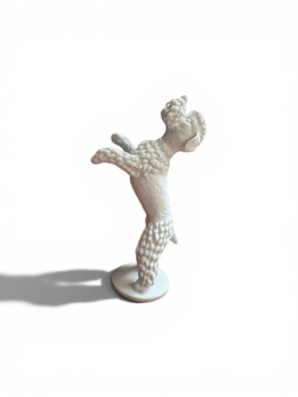 1960's Poodle Dog Unterweissbach Figurine German T. Steiner Porcelain 8.25"